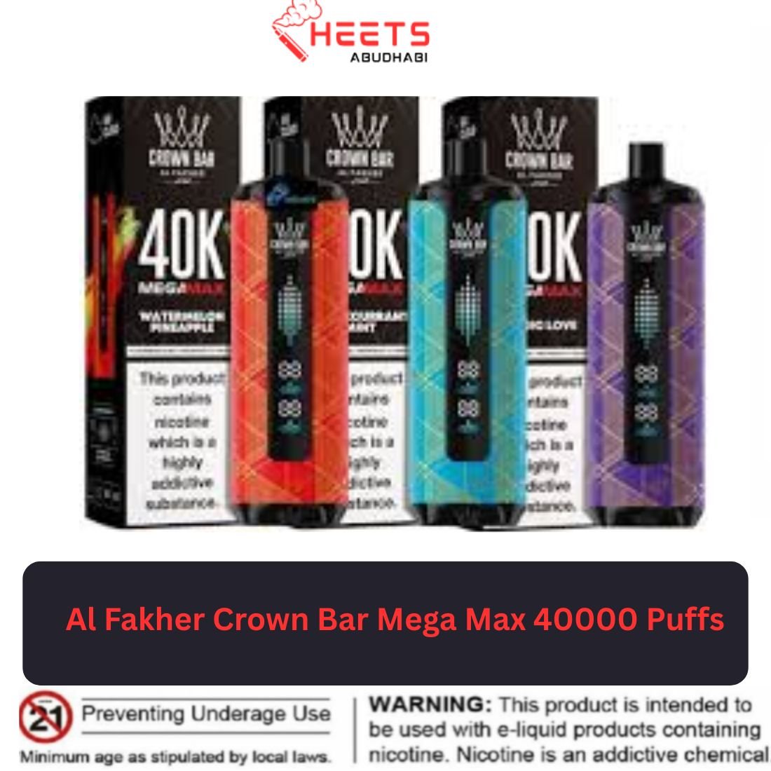 Al Fakher Crown Bar Mega Max 40000 Puffs abu dhabi Al Fakher Crown Bar Mega Max 40000 Puffs